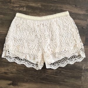 Target Cream Lace Festival Shorts